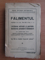 Eftimie Antonescu - Falimentul (volumul 2, 1931)