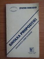 Stefan Dincescu - Sintaxa propozitiei