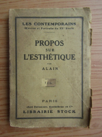 Alain - Propos sur l'esthetique (1923)