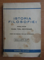 Istoria filosofiei. Manual pentru clasa a VIII-a secundara (1947)