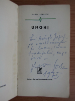 Marin Sorescu - Unghi (cu autograful si dedicatia autorului pentru Balogh Jozsef)