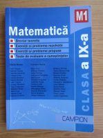 Marius Burtea, Georgeta Burtea - Matematica, M1. Clasa a IX-a