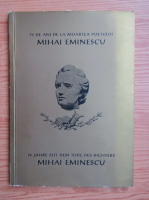 Prinos intru aducerea aminte a poetului Mihai Eminescu la 75 de ani de la moartea sa (editie bilingva)