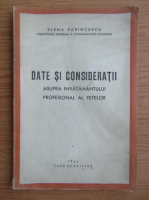 Elena Rarincescu - Date si consideratii asupra invatamantului profesional al fetelor (1944)
