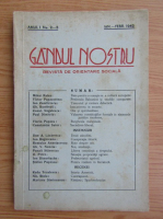 Gandul nostru. Revista de orientare sociala, anul 1, nr. 2-3, ianuarie-februarie 1942