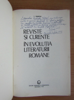 I. Hangiu - Reviste si curente in evolutia literaturii romane (cu autograful si dedicatia autorului pentru Balogh Jozsef)