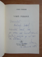 Ioan Moraru - Vara indiana (cu autograful autorului)