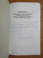 Mircea Arman - Despre divin, poetic si filosofic in gandirea preplatonica (cu autograful autorului)