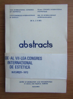 Abstracts. International Congress of Aesthetics