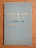 E. Novicicov - Vocabular minim de limba rusa pentru clasele V-VIII