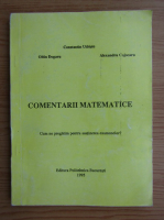 Constantin Udriste - Comentarii matematice
