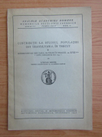 Stefan Metes - Contributii la studiul populatiei din Transilvania, in trecut (1942)