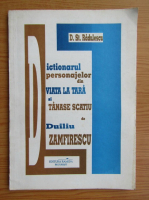 D. St. Radulescu - Dictionarul personajelor din Viata la tara si Tanase Scatiu de Duiliu Zamfirescu