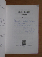 Vasile Baghiu - Febra (cu autograful autorului)