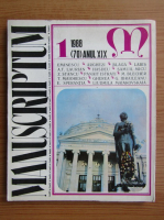 Anticariat: Revista Manuscriptum, nr. 1 (70), anul XIX, 1988