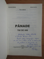 Traian Brad - Panade, 700 de ani (cu autograful autorului)