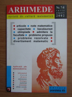 Arhimede. Revista de cultura matematica, nr. 7-8, iulie-august, 2002