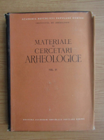 Materiale si cercetari arheologice, volumul 4
