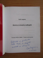 Emil Lungeanu - Tacerea revazuta si adaugita (cu autograful autorului)