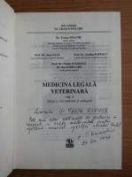 Traian Enache - Medicina legala veterinara, 2 volume (cu autograful autorului)