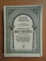 Cronica lui Ioan Neculce. Editie comentata de Al. Procopovici (volumul 2, 1933)