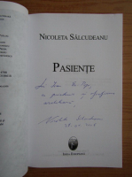 Nicoleta Salcudeanu - Pasiente (cu autograful autoarei)