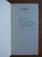 Alexandru Piru - Vasile Alecsandri (cu autograful si dedicatia autorului pentru Balogh Jozsef)