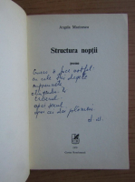 Angela Marinescu - Structura noptii (cu autograful autoarei)