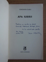 Constantin Olariu - Apa iubirii (cu autograful autorului)