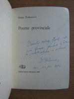 Doina Tudorovici - Poeme provinciale (cu autograful autoarei)
