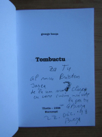 George Bocsa - Tombuctu (cu autograful si dedicatia autorului pentru Balogh Jozsef)