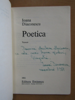 Ioana Diaconescu - Poetica (cu autograful autoarei)