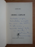 Liliana Ursu - Ordinea clipelor (cu autograful si dedicatia autorului pentru Balogh Jozsef)