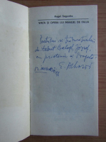 Angel Sagardia - Viata si opera lui Manuel de Falla (cu autograful si dedicatia autorului pentru Jozsef Balogh)