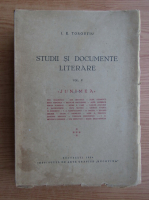 I. E. Toroutiu - Studii si documente literare (volumul 5, 1934)