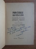 Iuliu A. Zanne - Proverbele romanilor (cu autograful autorului)