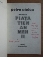 Petre Stoica - Antilirice. Piata Tien an men 2 (cu autograful si dedicatia autorului pentru Balogh Jozsef)