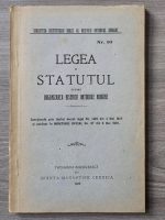 Legea si statutul pentru organizarea Bisericii Ortodoxe Romane (1925)