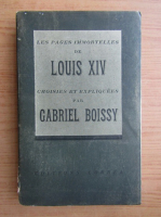 Gabriel Boissy - Les pages immortelles de Louis XIV (1930)