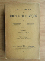 Marcel Planiol - Traite pratique de Droit Civil Francais (volumul 12, 1927)