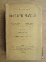 Marcel Planiol - Traite pratique de Droit Civil Francais (volumul 14, 1934)