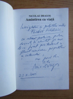 Nicolae Dragos - Amintirea ca viata (dedicatia autorului catre Florin Piersic)