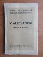 Anticariat: Vasile Alecsandri - Poezii populare