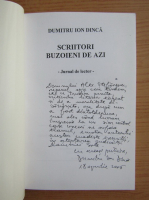 Dumitru Ion Dinca - Scriitori buzoieni de azi (cu autograful autorului)