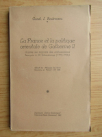 Constantin Andreescu - La France et la politique orientale de Gatherine (1930)