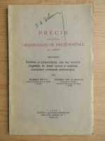 Eugen Petit - Precis asupra ordonantelor prezidentiale (1936)