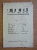 Revista Fantana Darurilor, anul VI, nr. 8, octombrie 1934