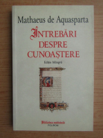 Mathaeus de Acquasparta - Intrebari despre cunoastere