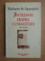 Mathaeus de Aquasparta - Intrebari despre cunoastere
