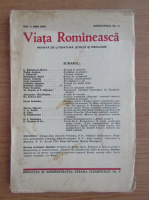 Revista Viata Romaneasca, anul XXVII, nr. 3-4, martie-aprilie 1930